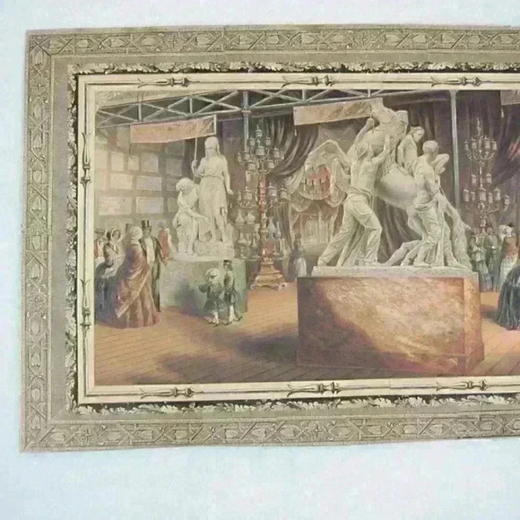 Art Print George Baxter Great Exhibition 1851 Austria Court Antique RARE - Picture 8 of 12